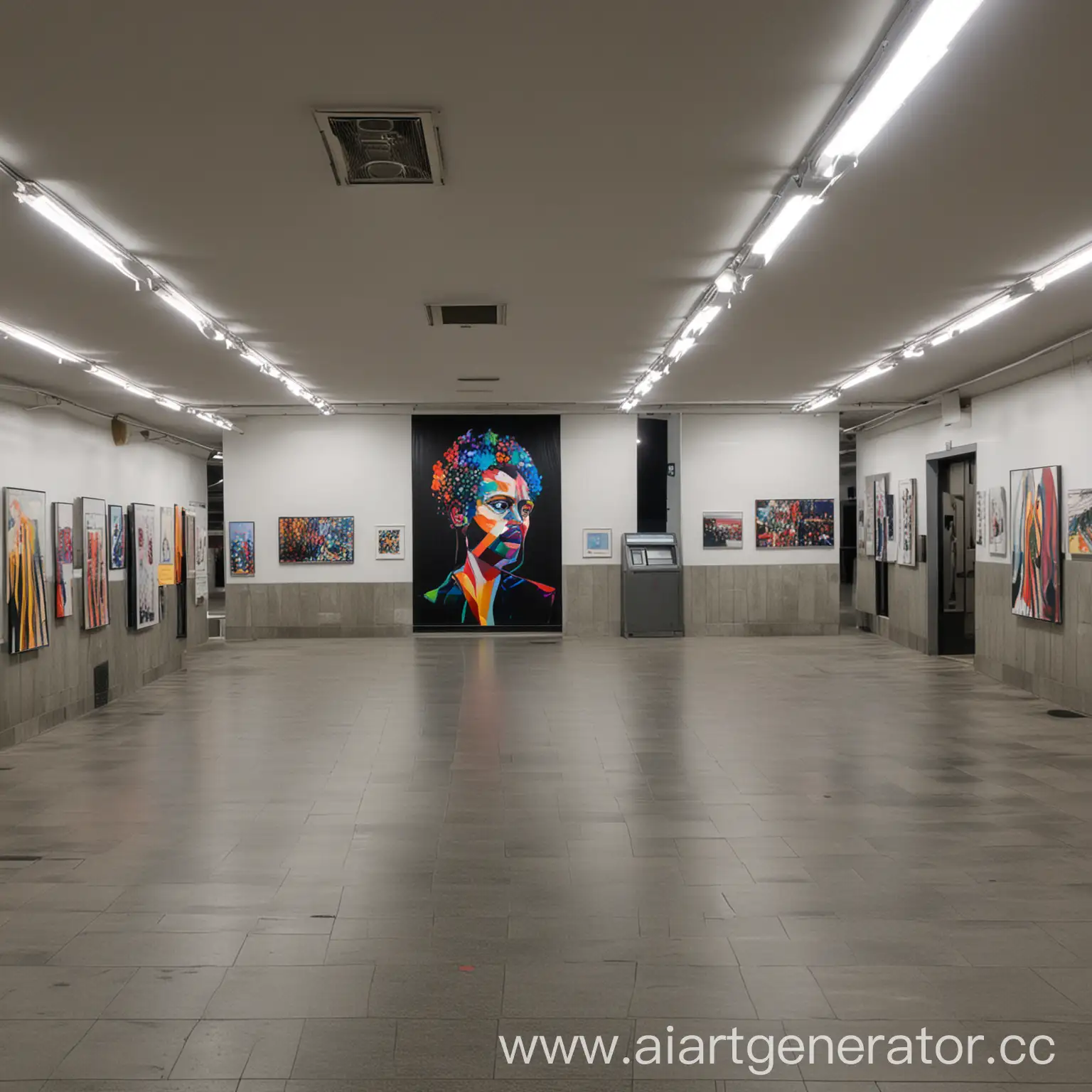 выставка современного искусства на станции метрополитена, наши дни