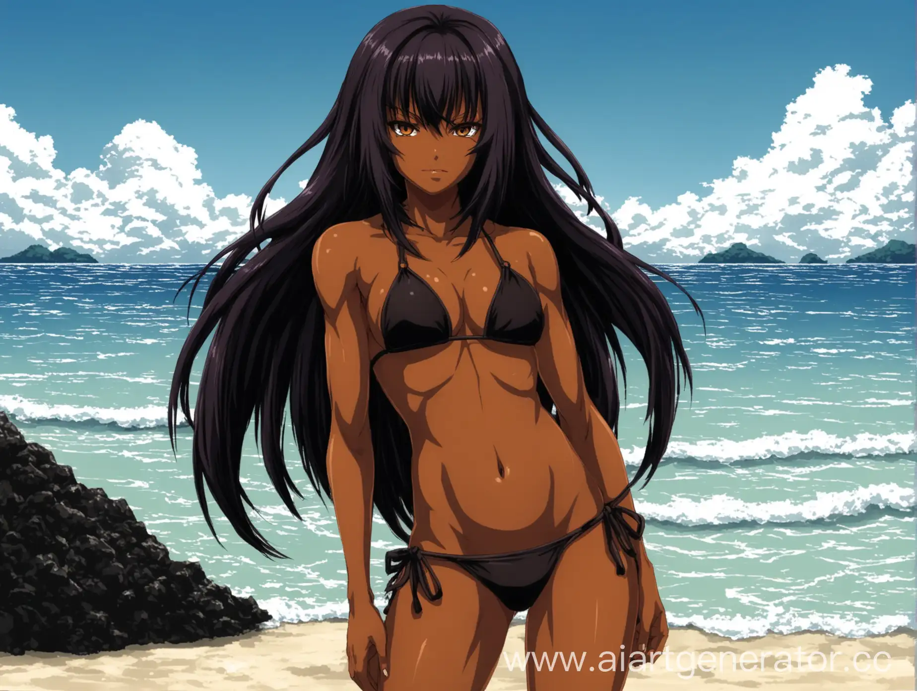 Yoruichi-Shihoin-Bikini-Beach-Portrait