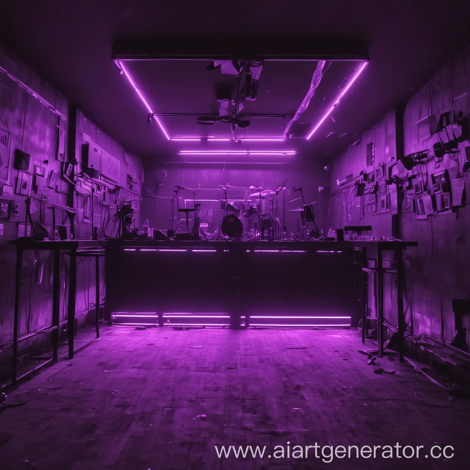 club in cuberpunk яркий фиолетовый свет