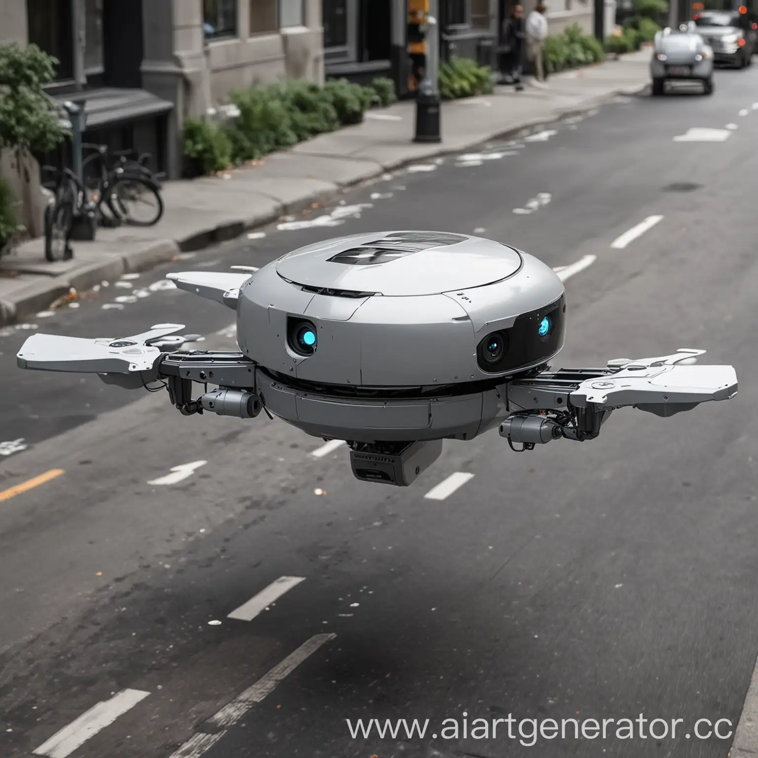 Urban-Robot-Delivery-Gray-Autonomous-Food-Courier-on-the-Move