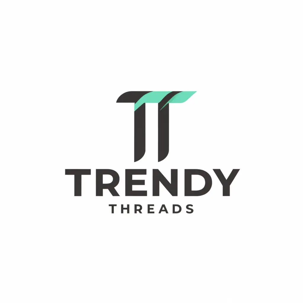 a logo design,with the text "Trendy Threads", main symbol:Trendy,Moderate,clear background