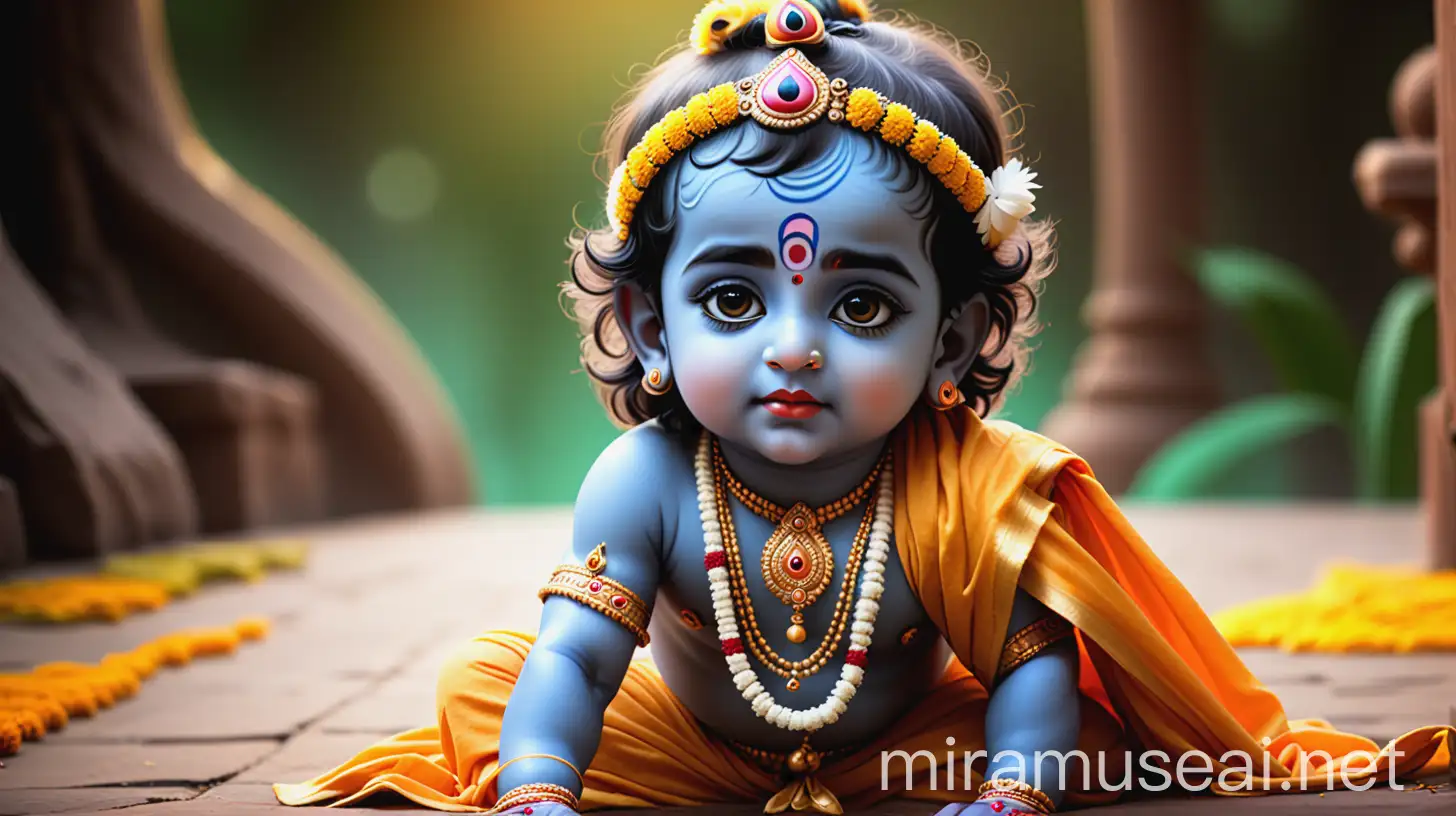Baby Lord Krishna Childhood 4K Images