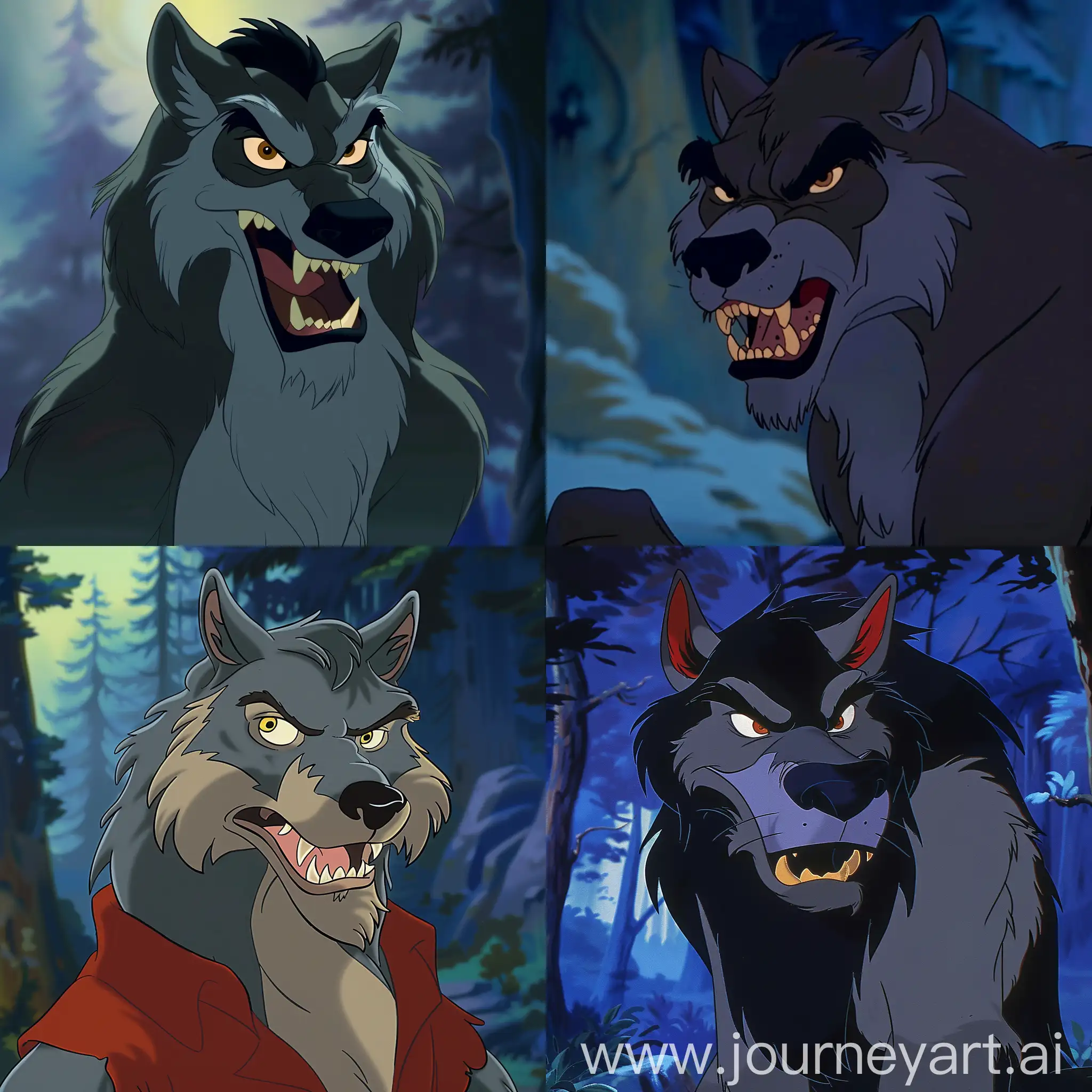 Retro-Cartoon-Disney-Werewolf-Art-90s-Nostalgia-and-Classic-Animation-Style