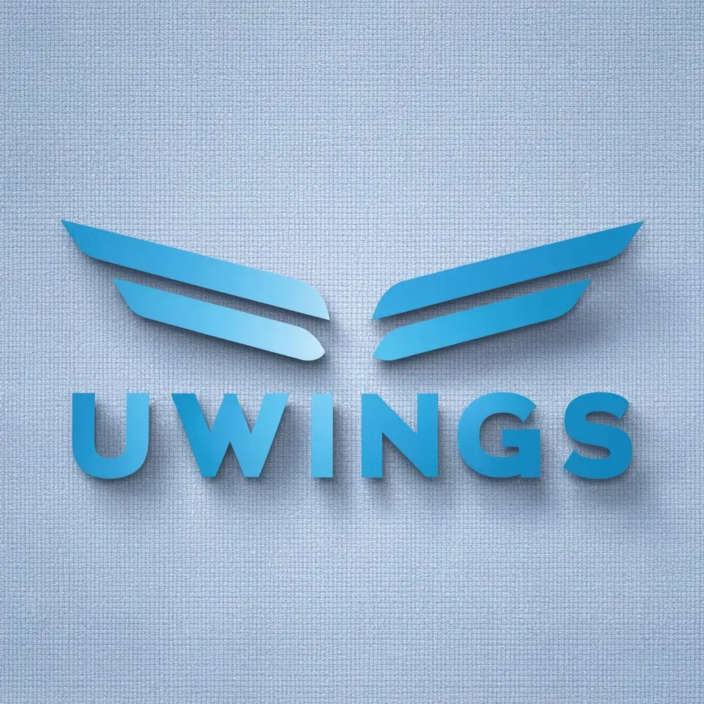 LOGO-Design-For-uWings-Sky-Blue-Theme-Symbolizing-Growth-and-Technology