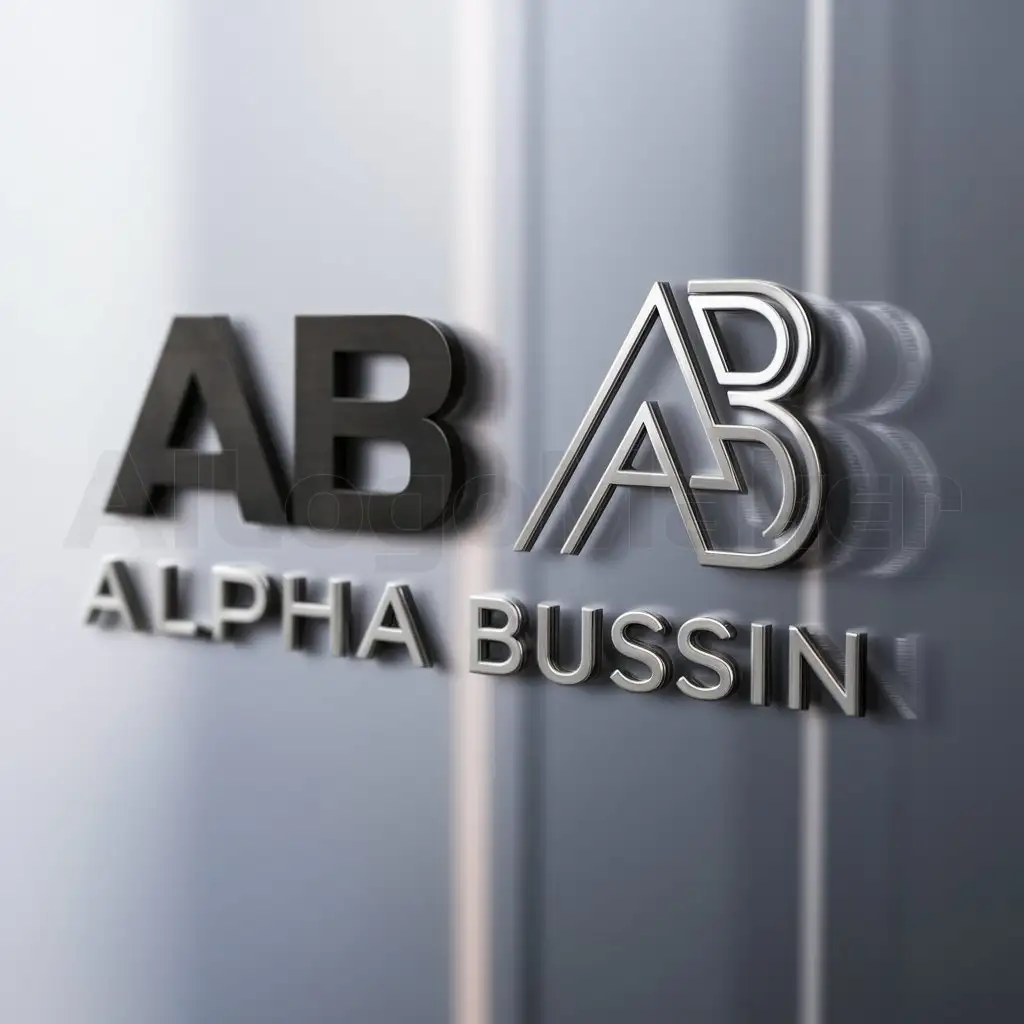 a logo design,with the text "AB", main symbol:ALPHA BUSSIN,Moderate,clear background