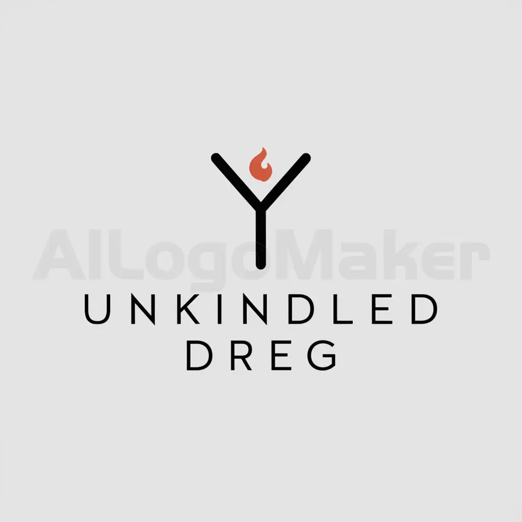 a logo design,with the text "Unkindled Dreg", main symbol:a simple youtube channel gaming logo,Minimalistic,be used in Entertainment industry,clear background