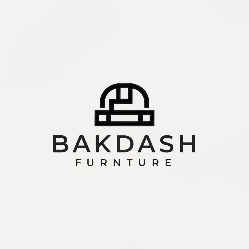 a logo design,with the text "BAKDASH", main symbol:furniture,Moderate,be used in Home Family industry,clear background