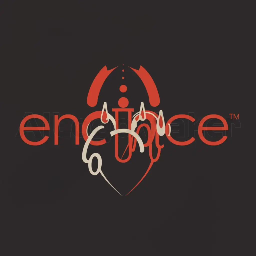 a logo design,with the text "EN-CHANCE", main symbol:Blood,Moderate,be used in Sports Fitness industry,clear background