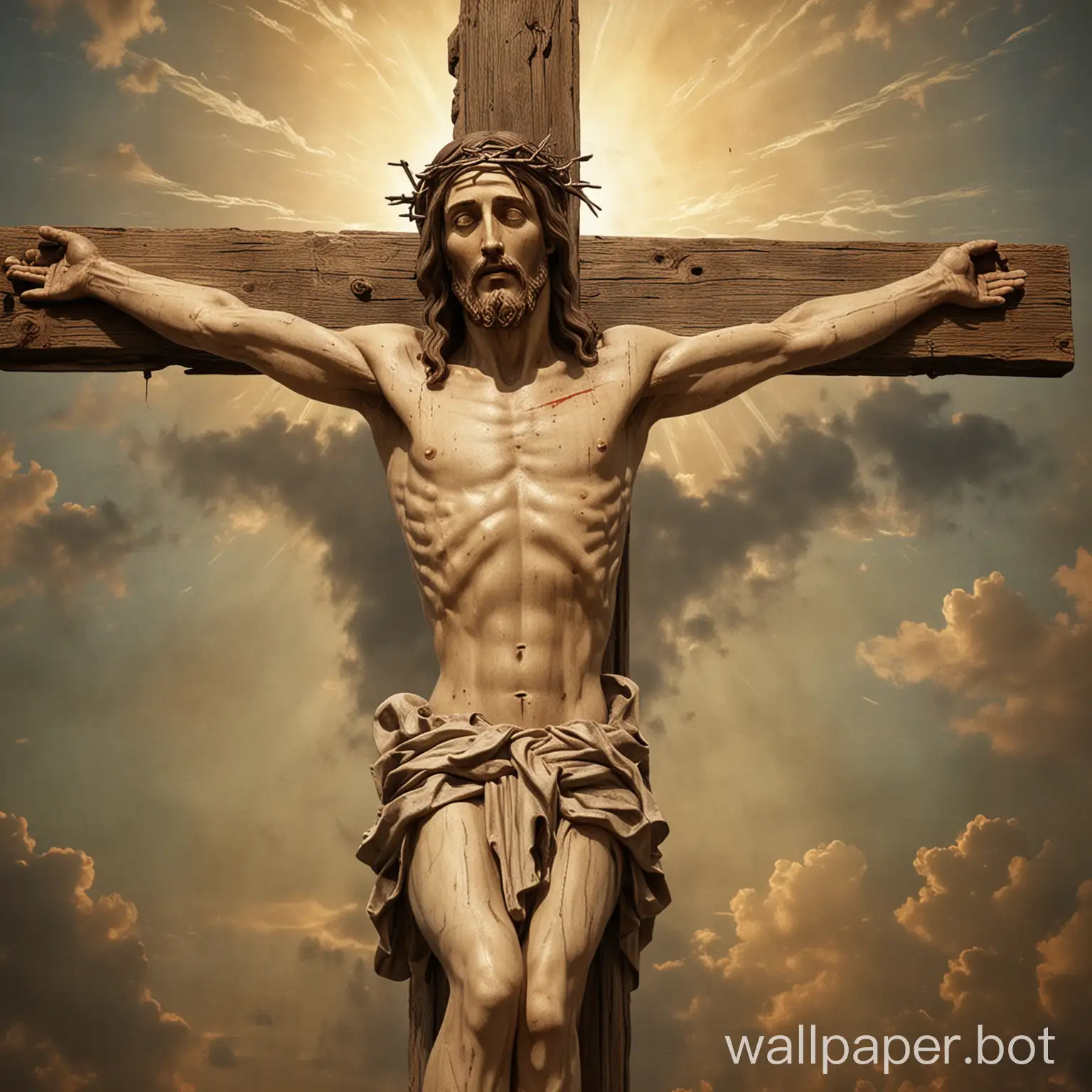 jesus on cross old
