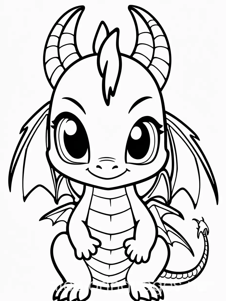Adorable-Chibi-Dragons-Coloring-Page-Black-and-White-Line-Art-for-Kids