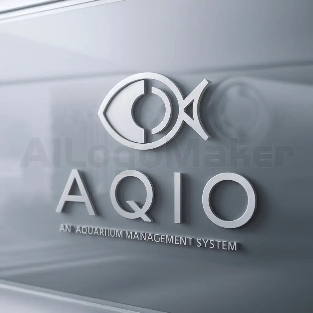 a logo design,with the text "Aqio", main symbol:aquarium management system,Moderate,clear background
