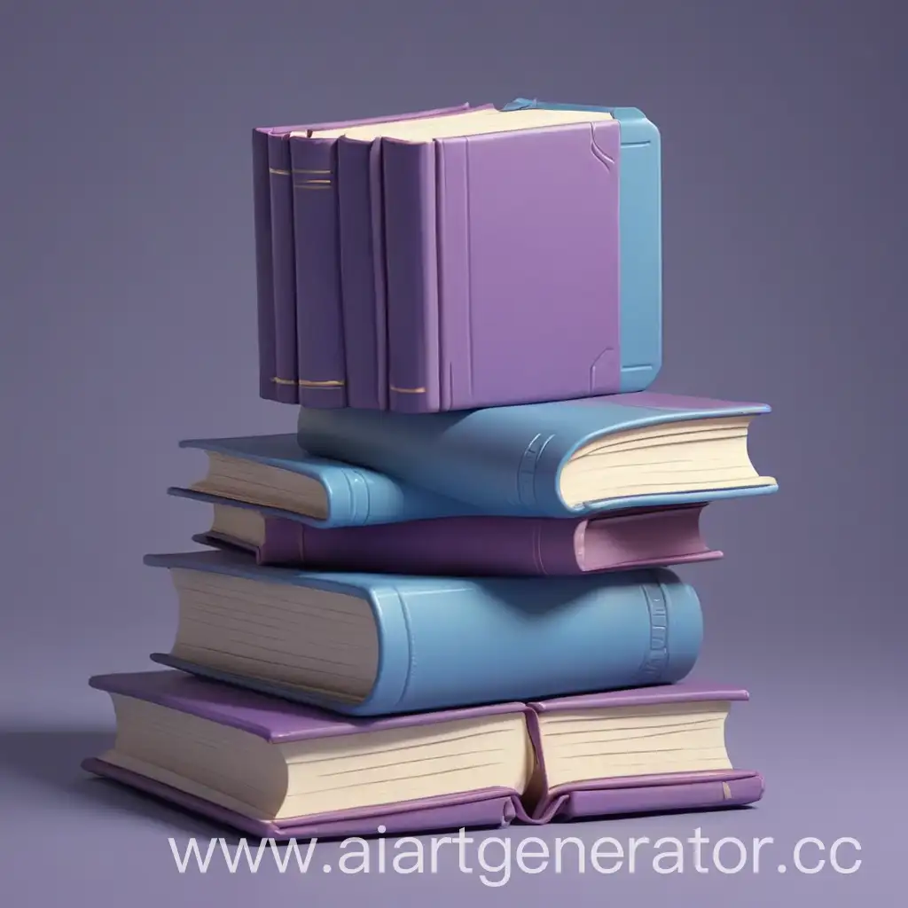 Colorful-Cartoonish-3D-Books-in-Purple-and-Blue-Hues