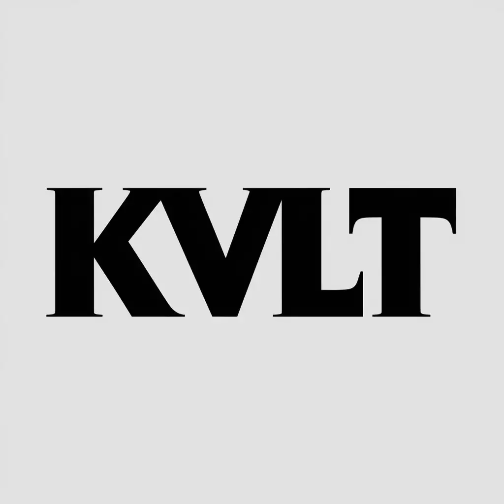 a logo design,with the text "KVLT", main symbol:KVLT,Moderate,be used in Retail industry,clear background