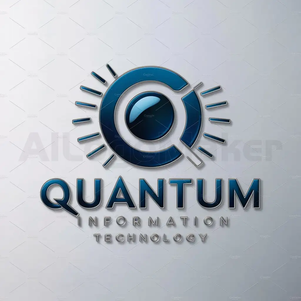 a logo design,with the text "Quantum Information Technology", main symbol:computer,Moderate,be used in computer industry,clear background