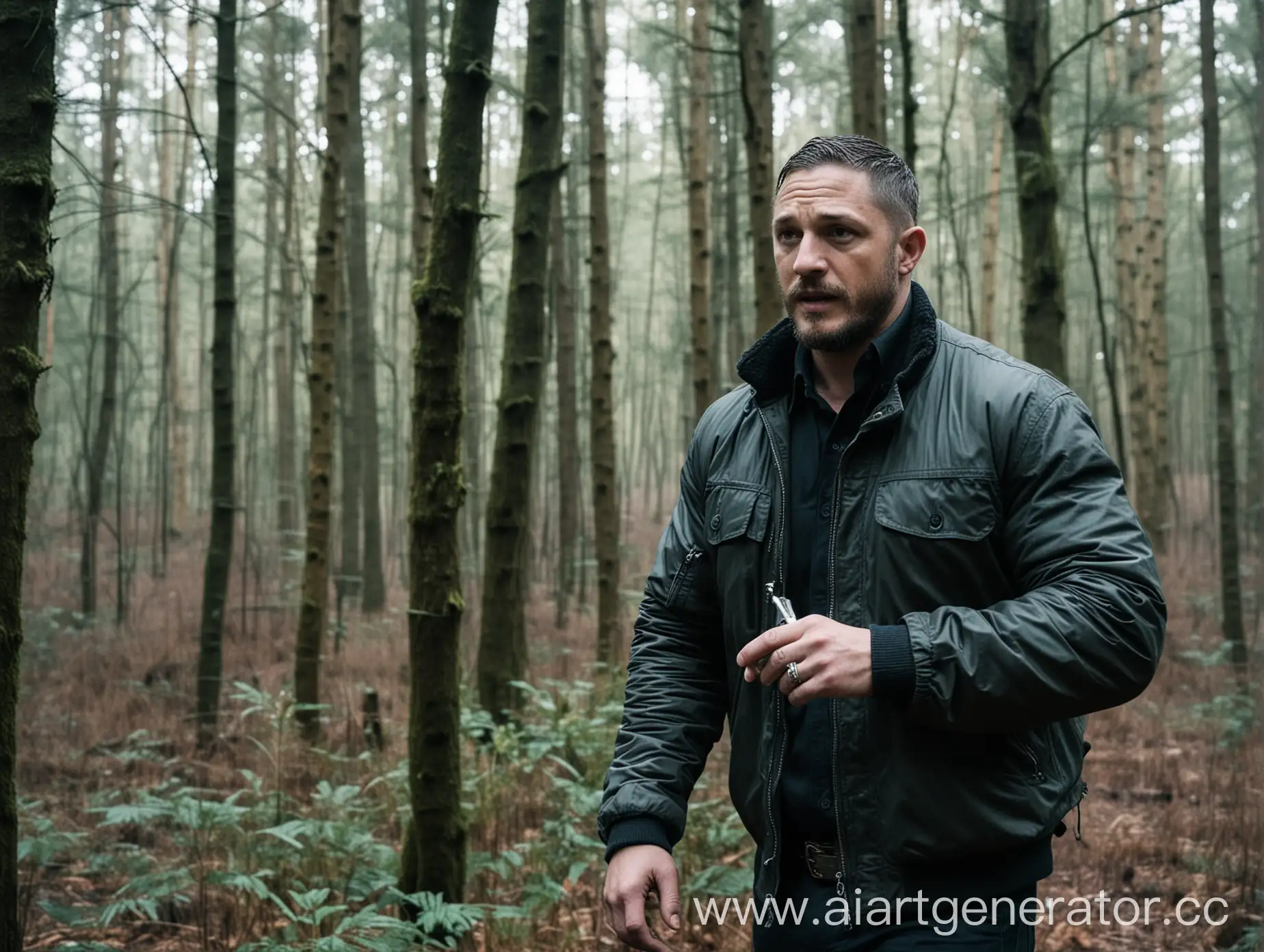 Tom Hardy narcotic reportage in the forest