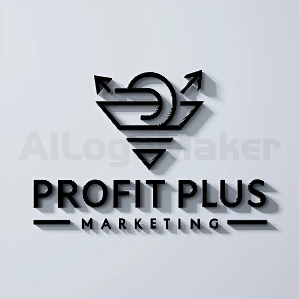 a logo design,with the text "profit pluss", main symbol:marketing,complex,clear background