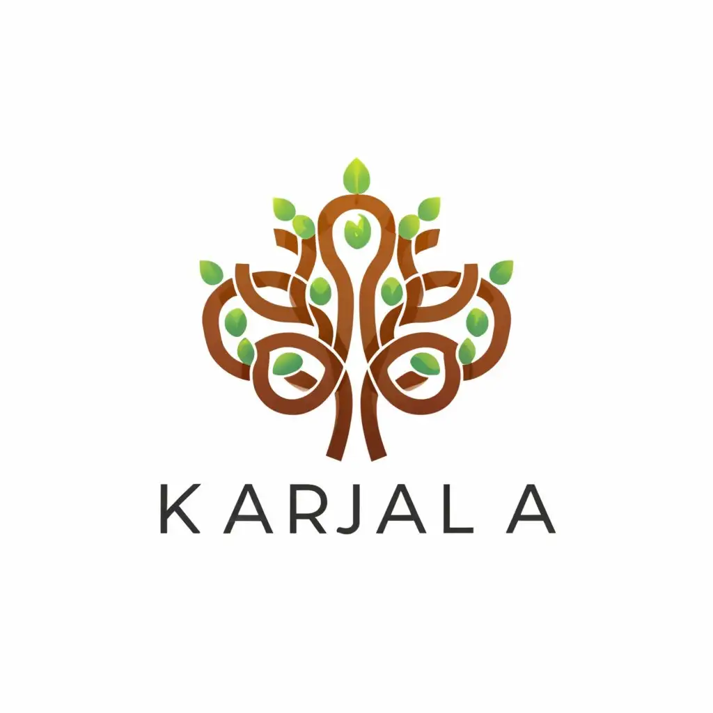 a logo design,with the text "Karjala", main symbol:Forest ornament,complex,be used in Entertainment industry,clear background