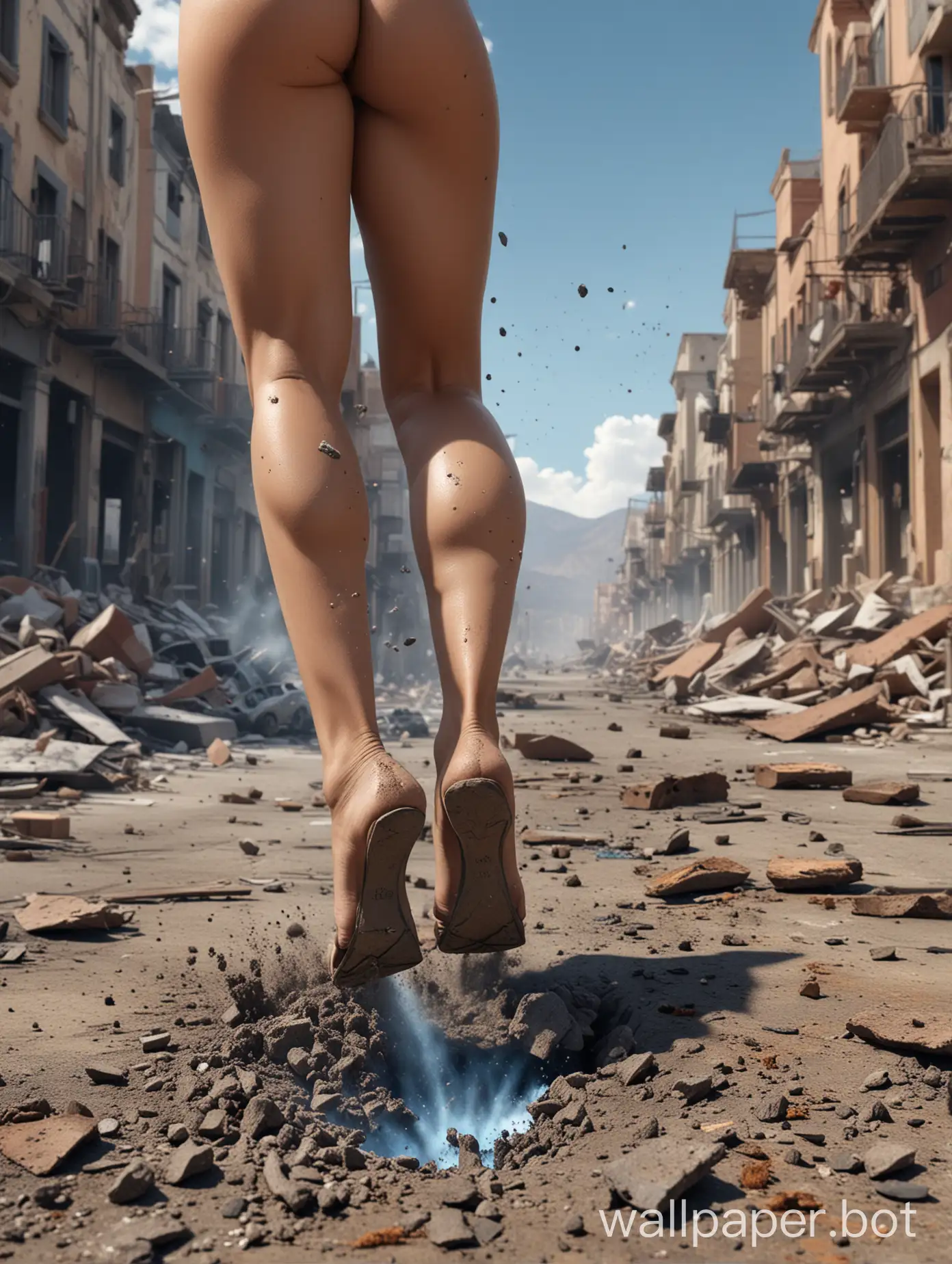 Giantess-Latina-Amidst-City-Devastation-Epic-Destruction-Scene