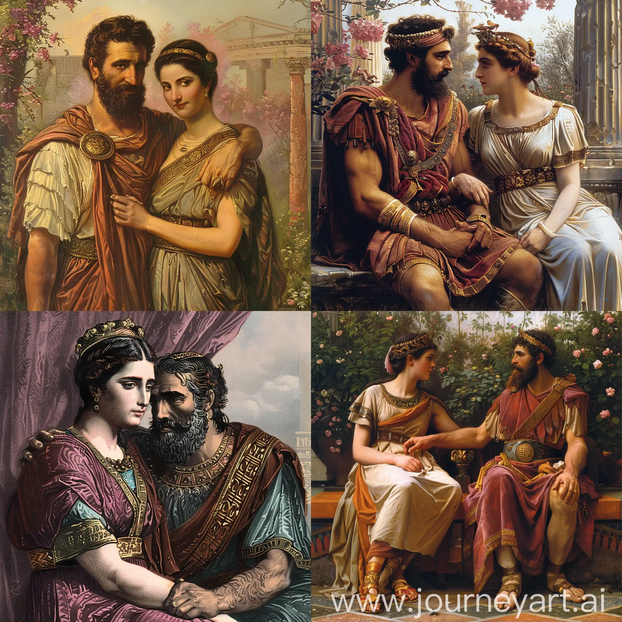 Romantic-Achaemenid-Cyrus-and-Wife-Portrait-Painting