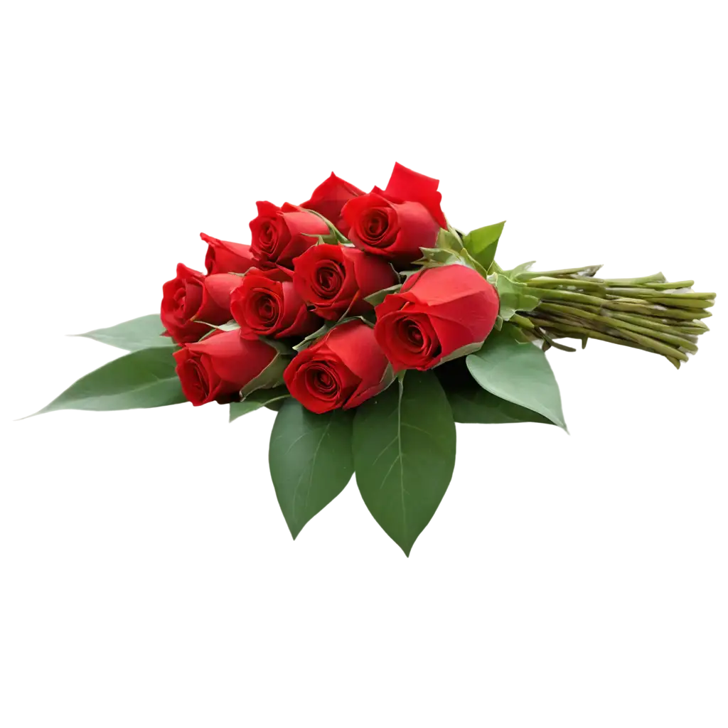 Exquisite-PNG-Bouquet-of-Red-Roses-A-Captivating-Floral-Composition