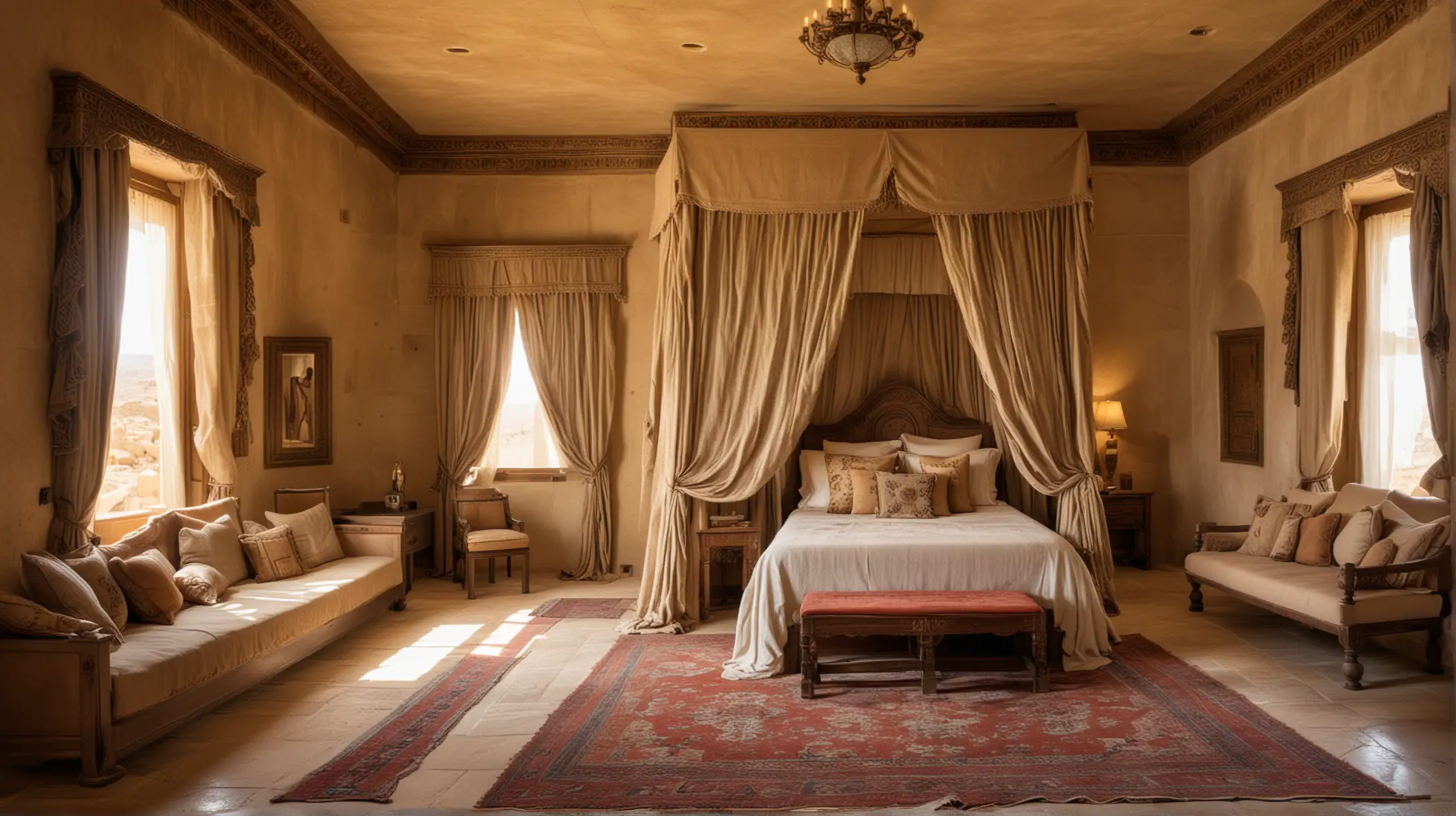 Luxurious Ancient Desert Bedroom Inspired by King Davids Era
