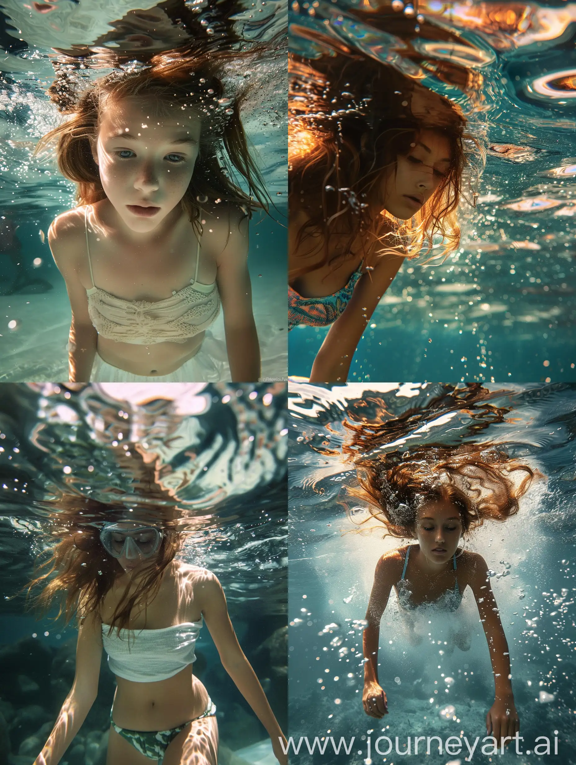 Girl underwater