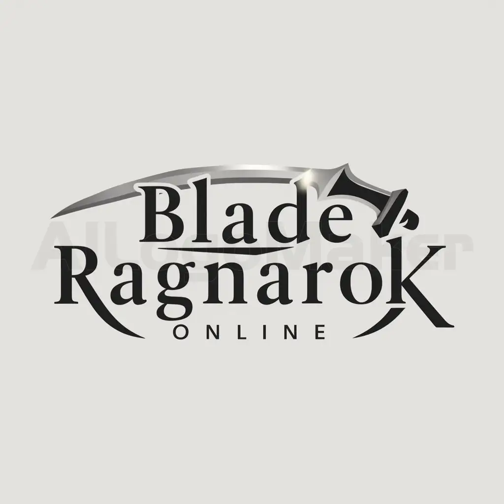 a logo design,with the text "Blade Ragnarok Online", main symbol:blade,Moderate,be used in Others industry,clear background