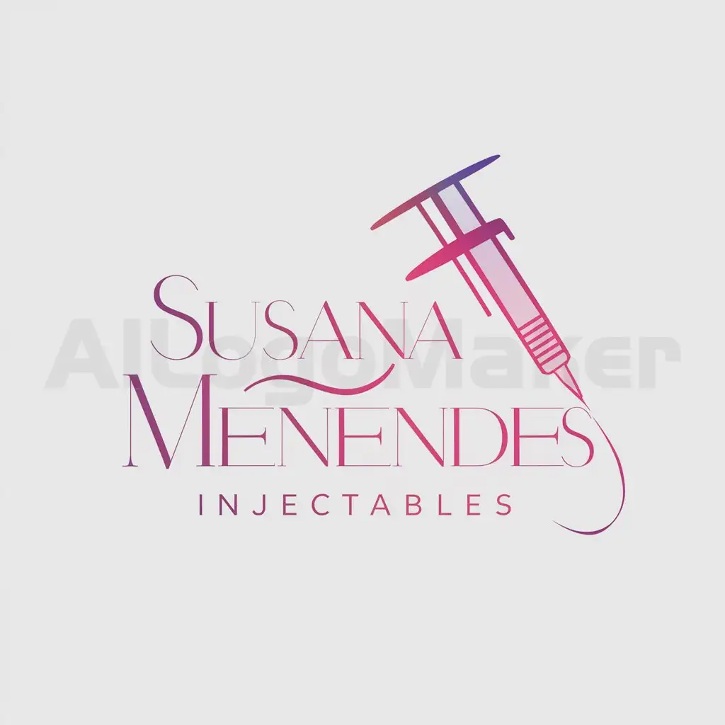 a logo design,with the text "Susana Menendes Injectables", main symbol:Injectable,Moderate,be used in Beauty Spa industry,clear background