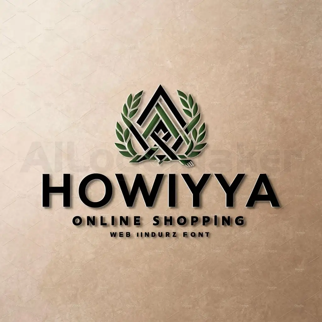 a logo design,with the text "Howiyya", main symbol:palestenian tatreez and olive,Moderate,be used in online shopping web industry,clear background
