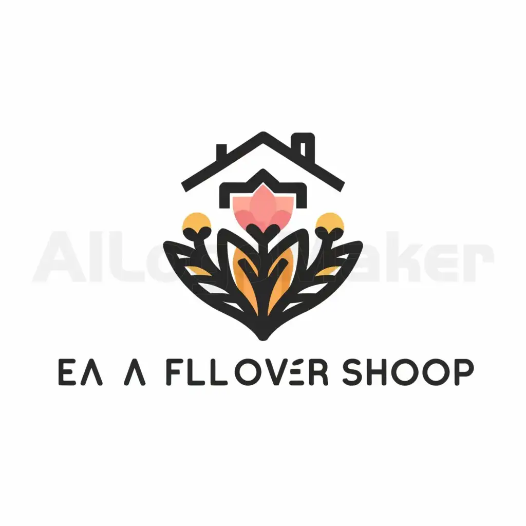 LOGO-Design-For-A-Flower-Shop-Fresh-Flowers-and-House-Icon-for-Retail-Industry