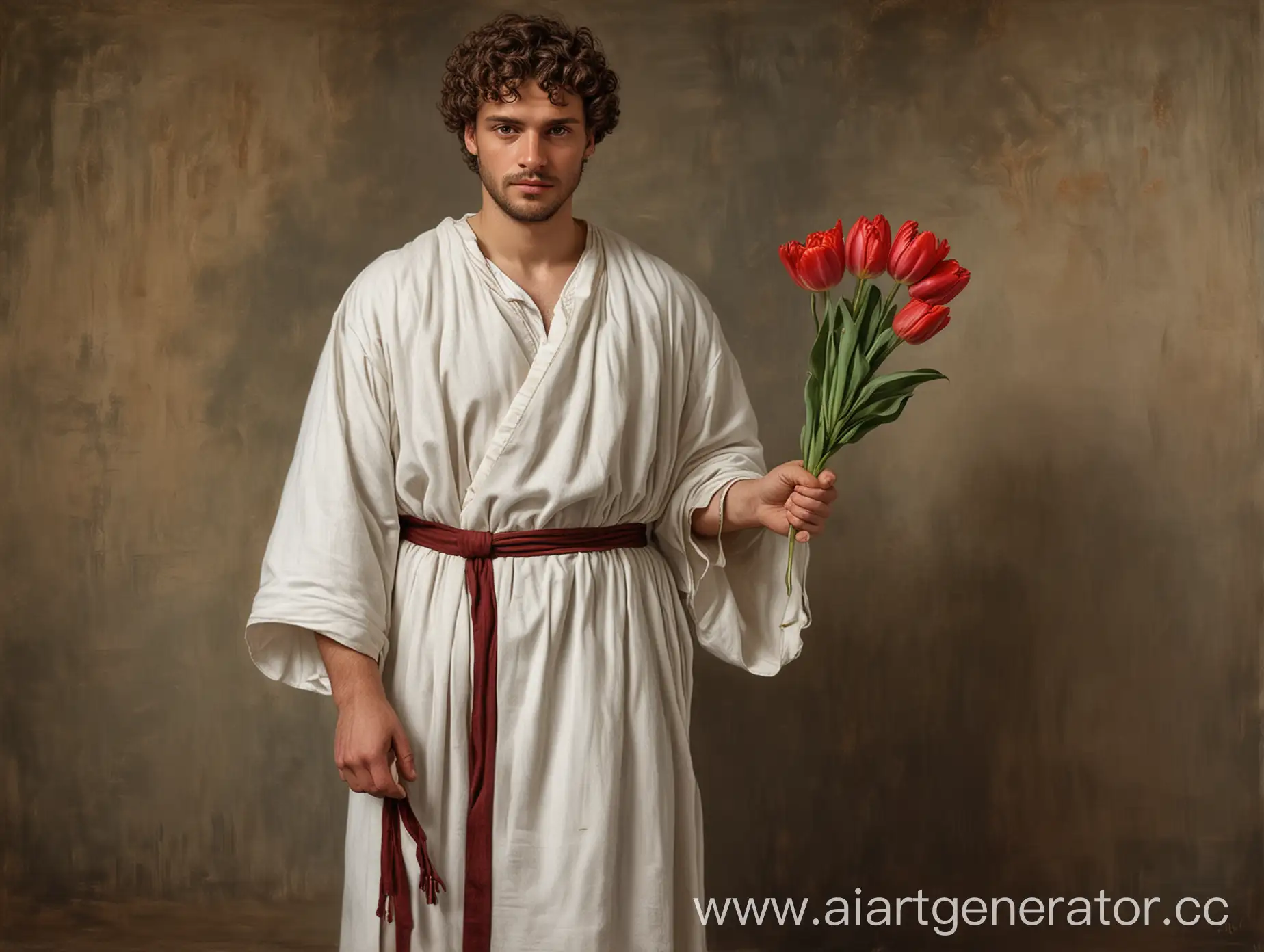 Roman-Senator-Holding-Tulip-in-Renaissance-Style-Portrait