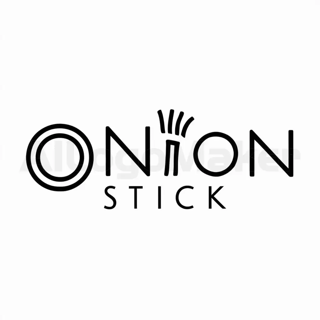 a logo design,with the text "Onion Stick", main symbol:stik bawang,Moderate,be used in Restaurant industry,clear background