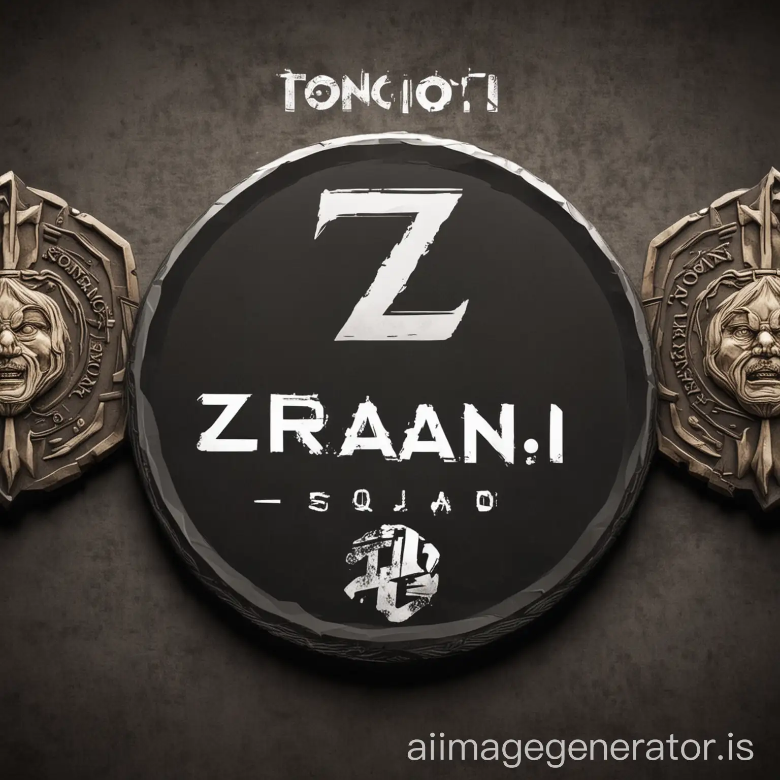 Zaranj-Squad-Text-with-Toncoin-Logo-in-Futuristic-Setting