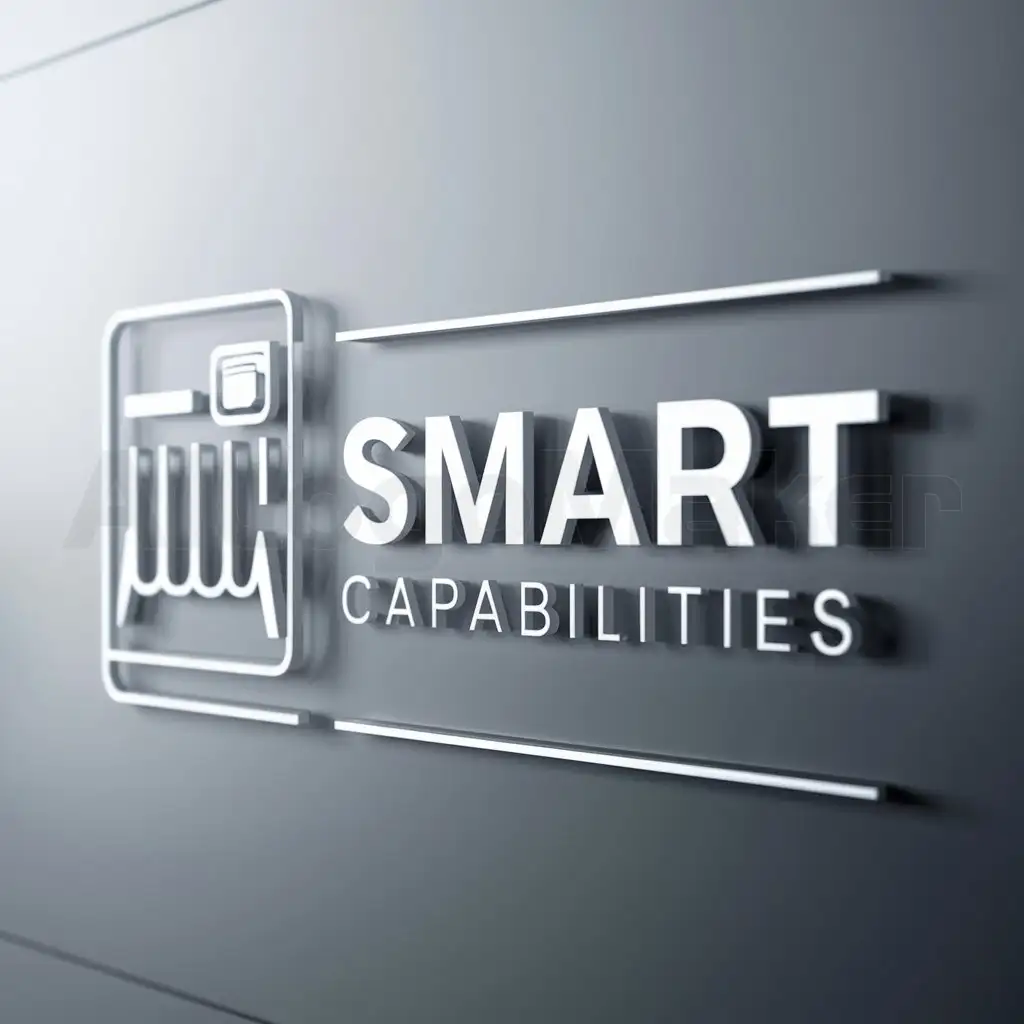 a logo design,with the text "smart capabilities", main symbol:company services for air-conditioning,complex,be used in heating services industry,clear background