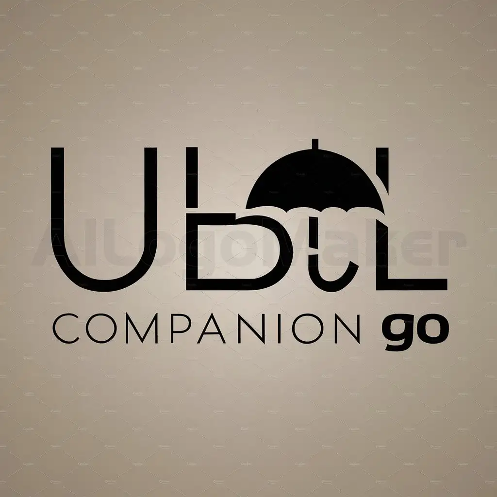LOGO-Design-for-Umbrella-Companion-Go-Prll-Umbrella-with-Moderate-and-Clear-Background