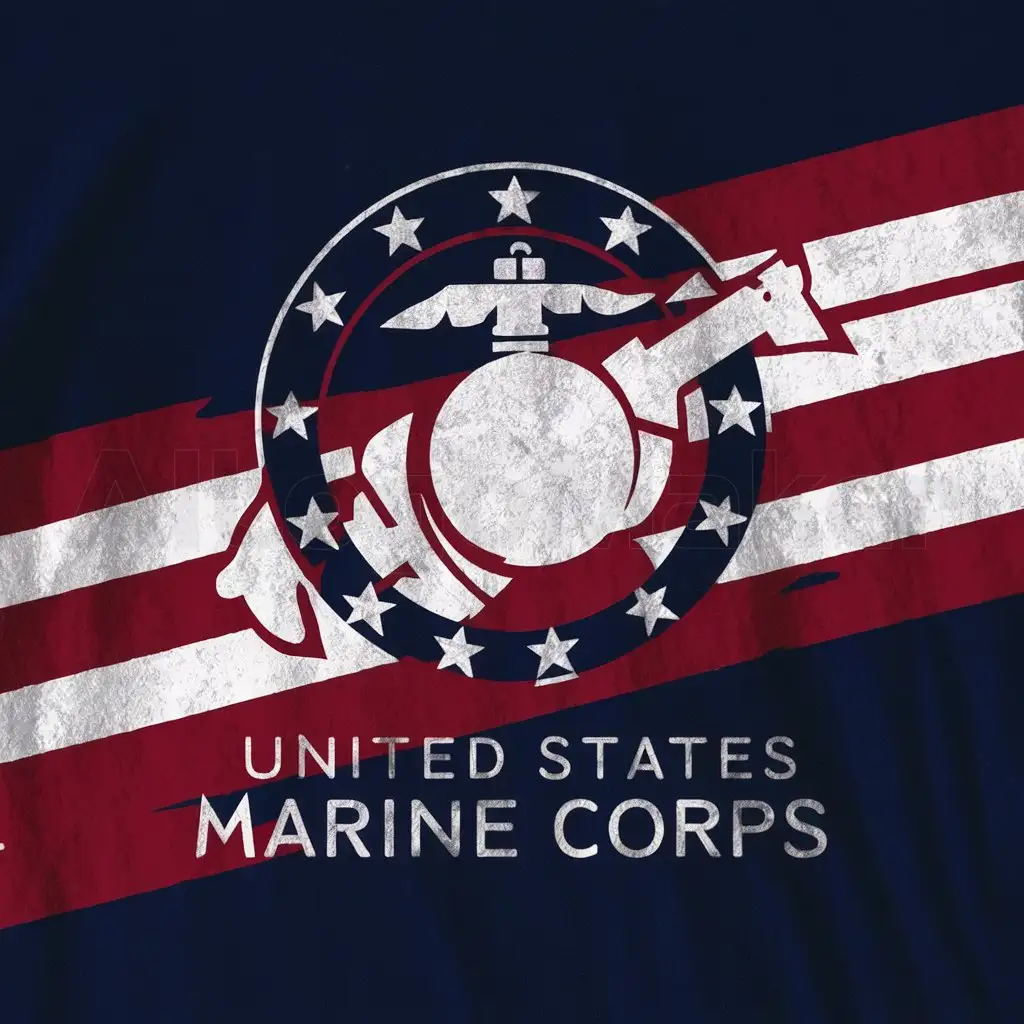 a logo design,with the text "United States Marine Corps", main symbol:United States,Moderate,clear background