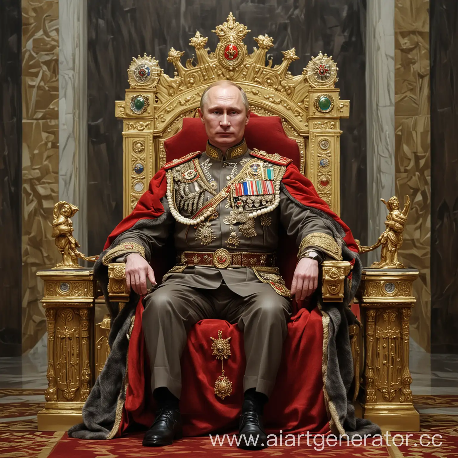 Путин император на троне
