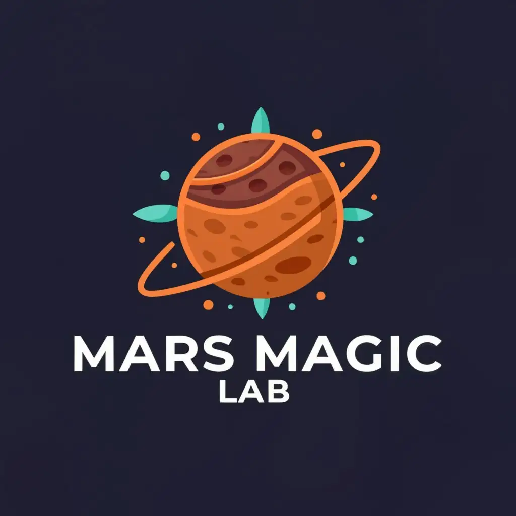 a logo design,with the text "Mars Magic Lab", main symbol:Mars,Moderate,clear background
