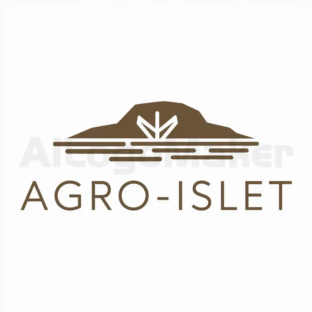 a logo design,with the text "Agro-islet", main symbol:ostrov v tundre,Moderate,be used in Travel industry,clear background