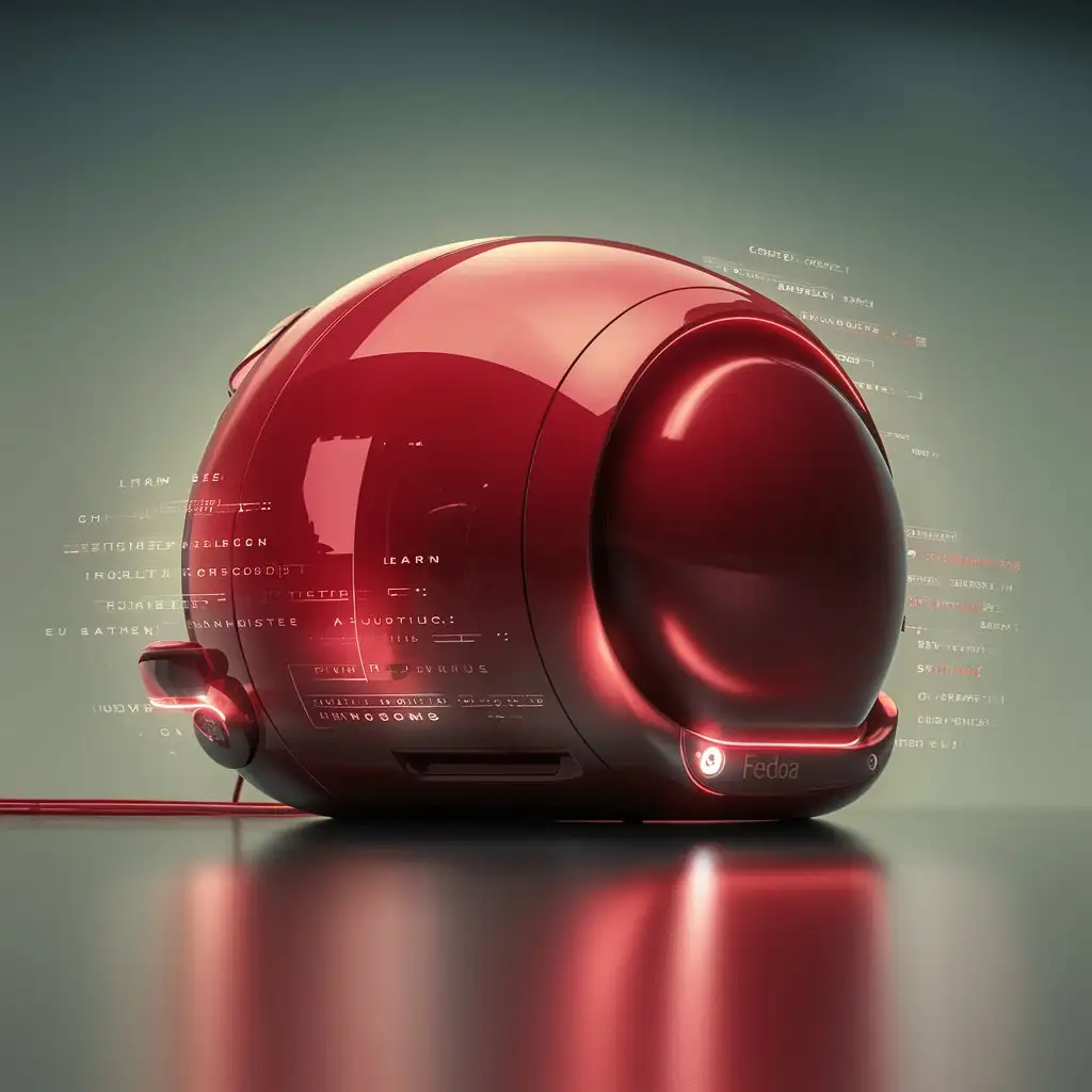A futuristic desktop PC RED HAT Fedora Gnome Subliminal