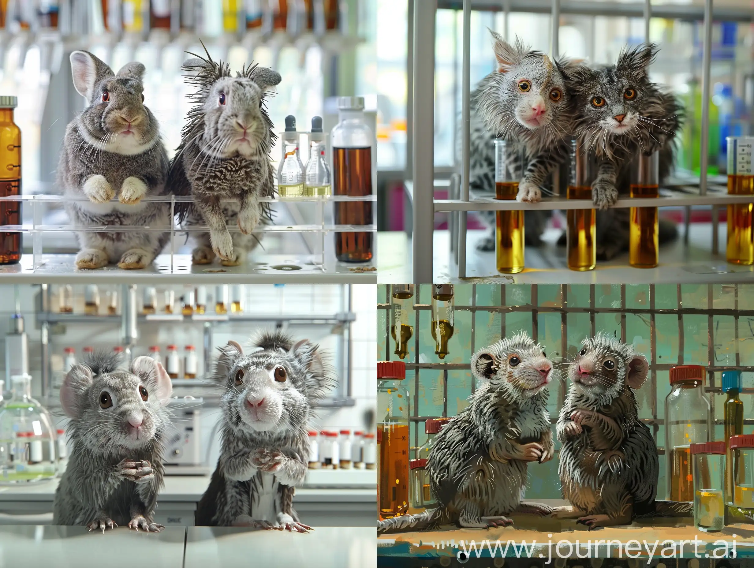 Two-Animals-on-a-Lab-Bench-in-a-Biochemistry-Lab-Setting