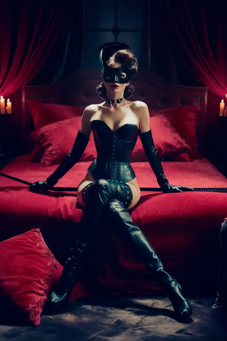 Milla Jovovich as Dominatrix in Bedroom