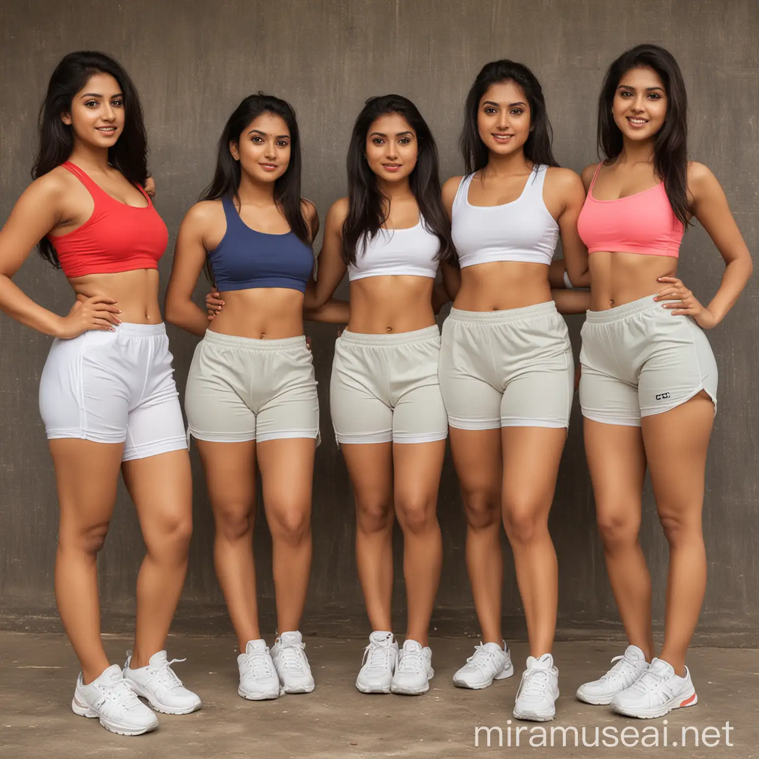 Indian Girls in Stylish Cotton Cycling Shorts