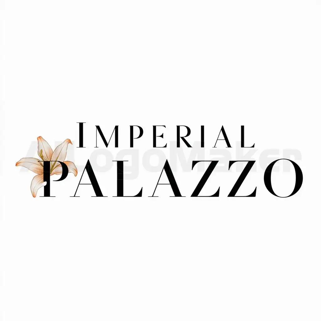 a logo design,with the text "Imperial Palazzo", main symbol:Lily,Moderate,be used in Others industry,clear background