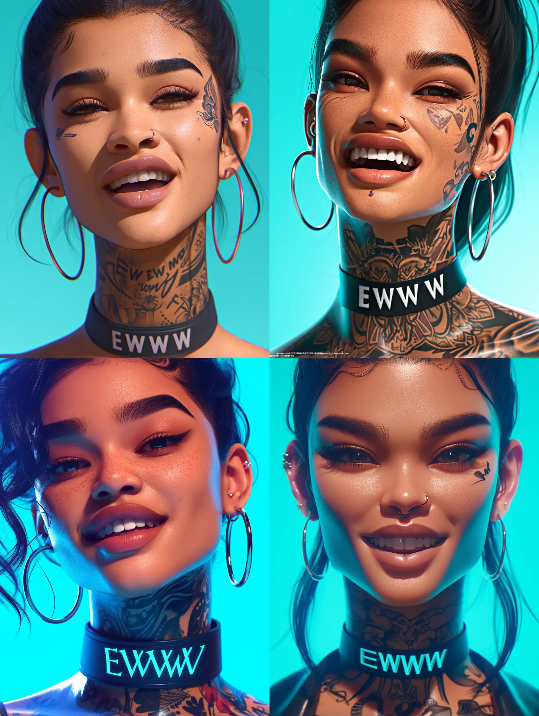 Stunning-Zendaya-3D-Character-Portrait-with-EWW-Collar