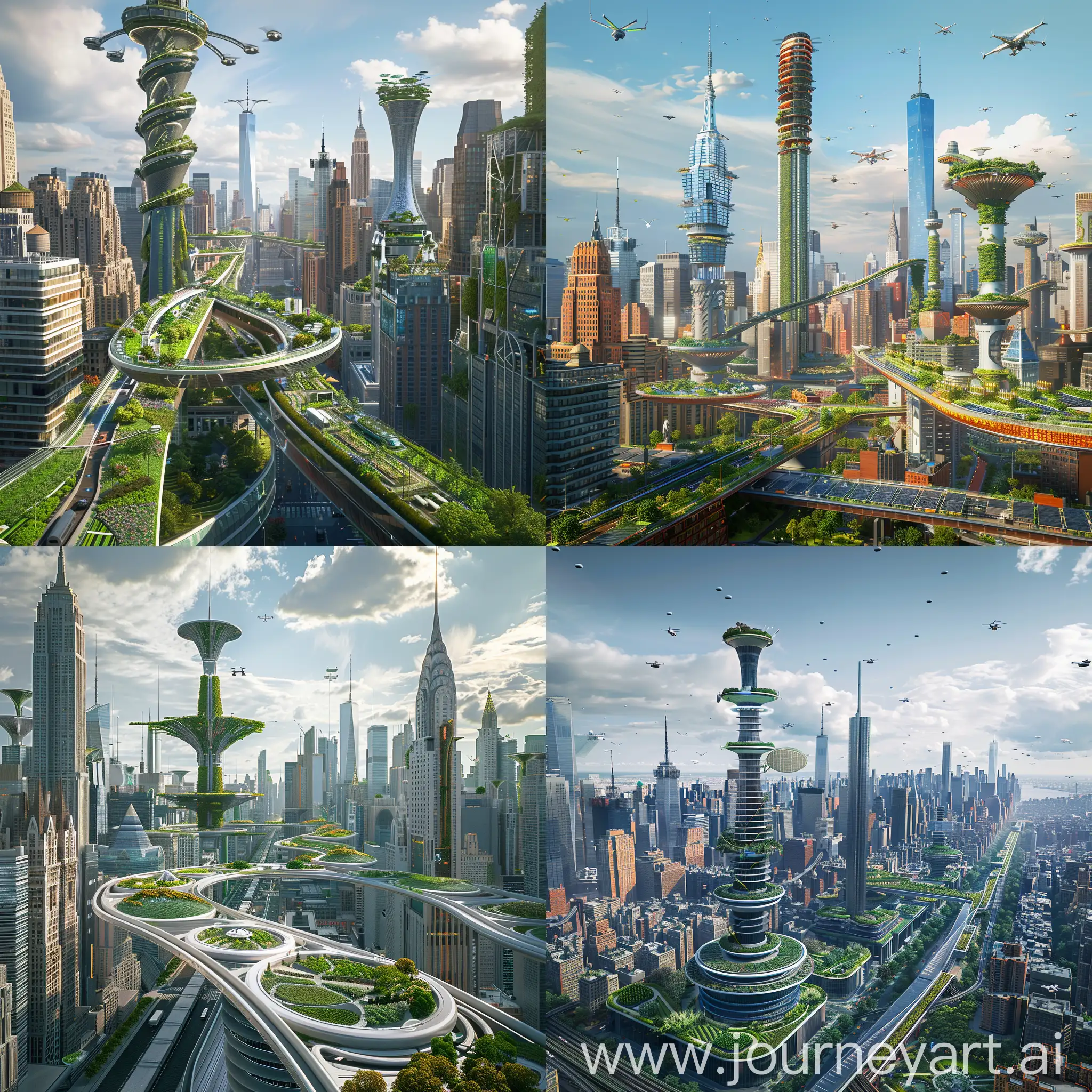 Futuristic-New-York-City-Utopian-Information-Age-and-Sustainable-Urban-Infrastructure
