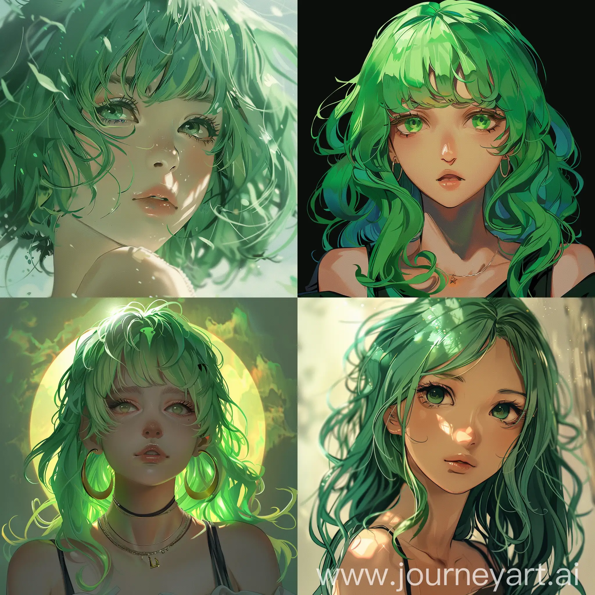 Anime-2D-Girl-with-Green-Hair-Portrait