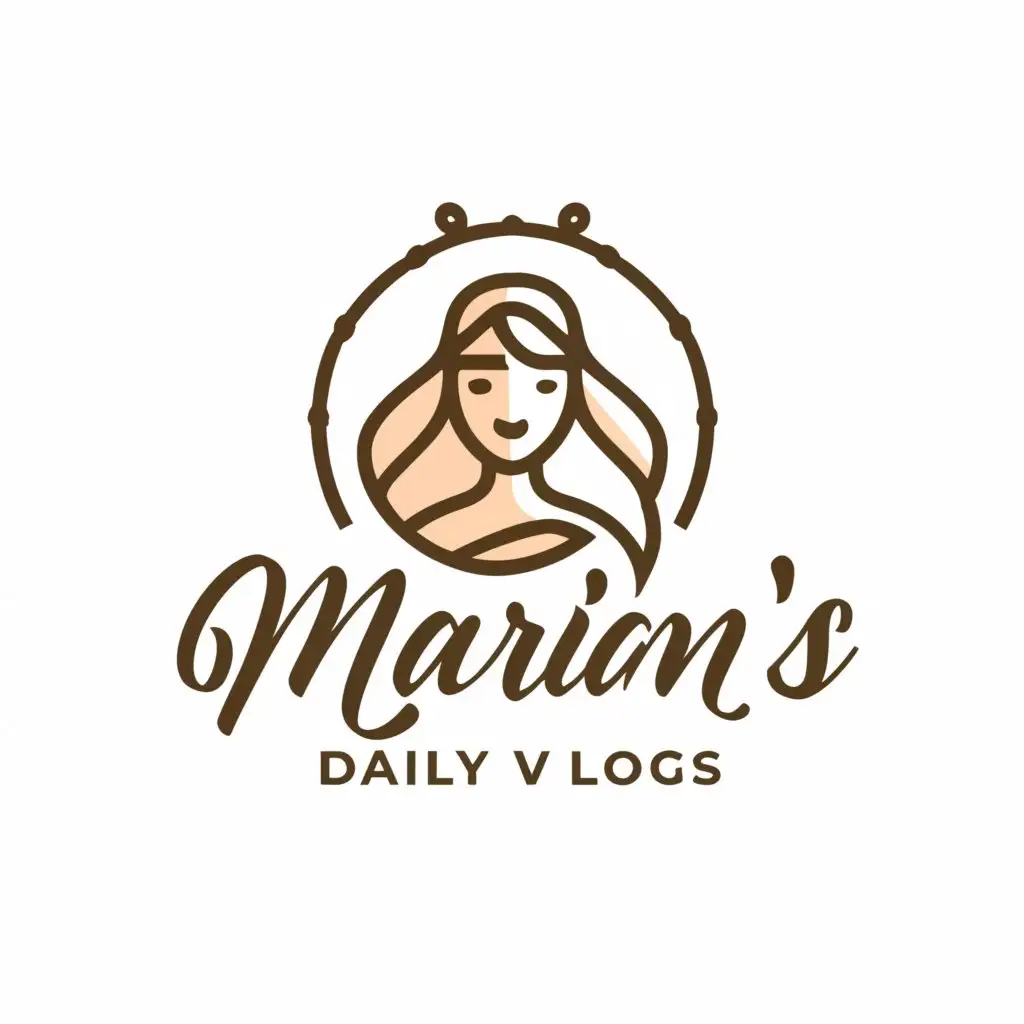 a logo design,with the text "Mariam's Daily Vlogs", main symbol:Women,complex,be used in Entertainment industry,clear background