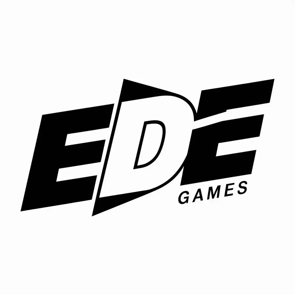 EDE games  logo modern black white 