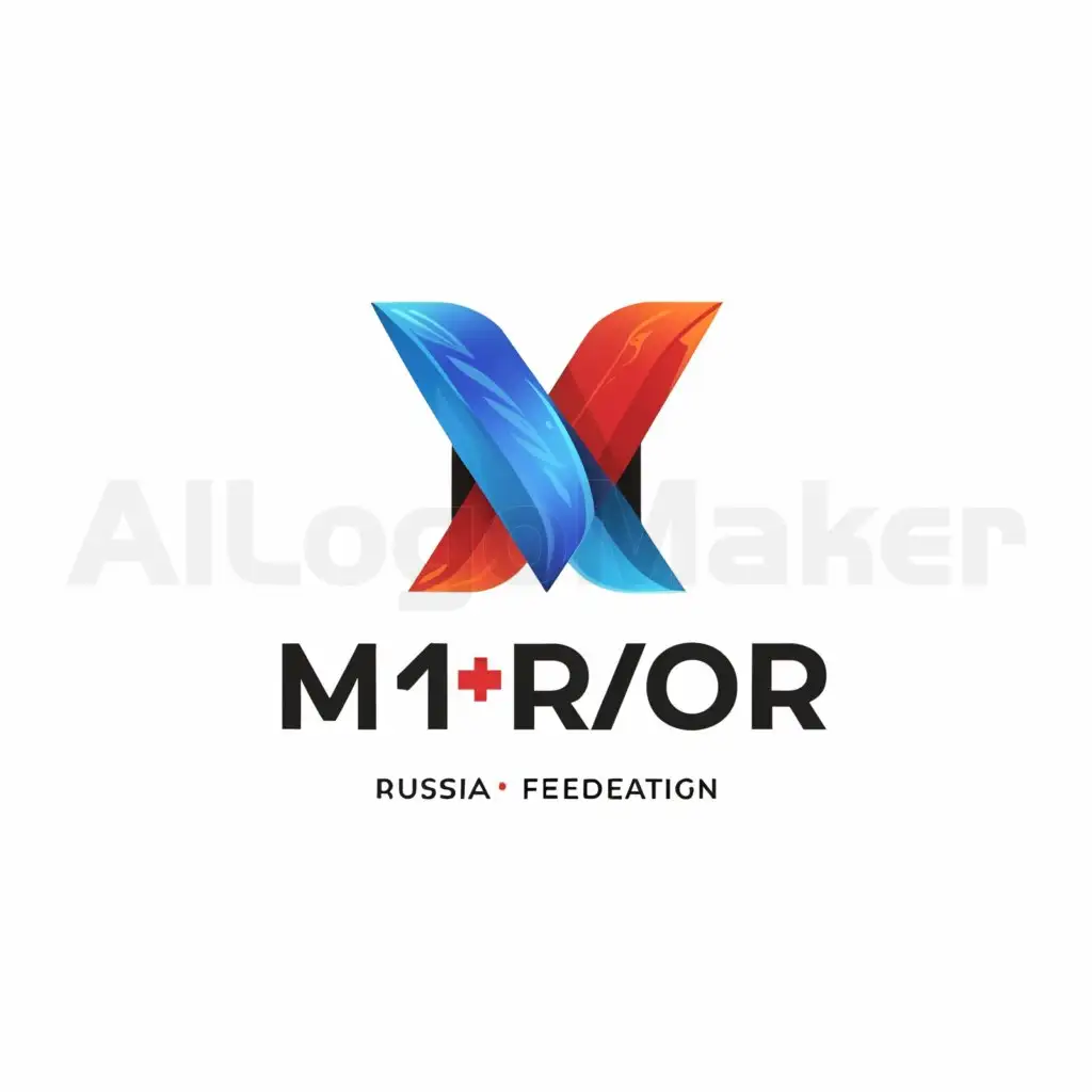 a logo design,with the text "M1RR0R", main symbol:Flag of the Russian Federation,Moderate,be used in Entertainment industry,clear background